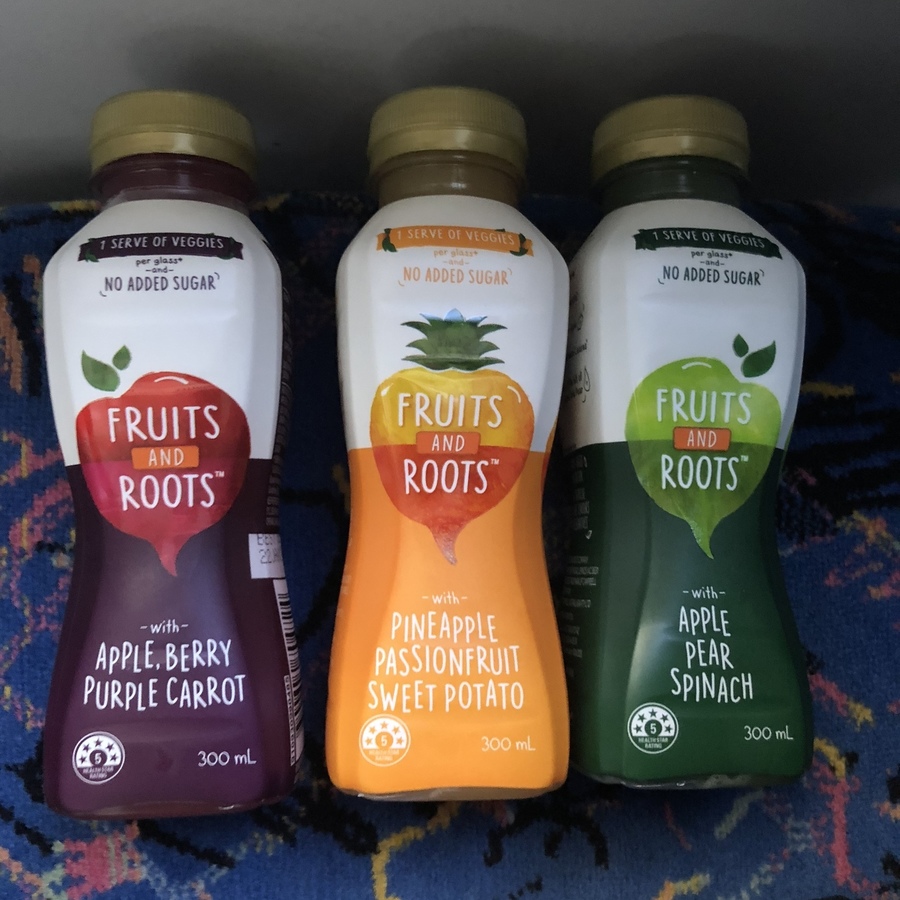 [NSW] FREE 3x Fruits and Roots 300ml Juice Varieties Martin Place