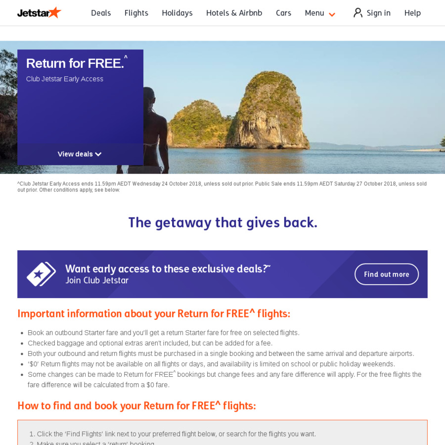 Jetstar Return for Free Melb/Sydney to Auckland 201, Bali 249/279