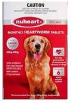 Nuheart Heartworm Treatment For Large Dog 23-45kg 6 Tablets ($8.95) + Free Postage @ Budget Pet Products (Was $37)