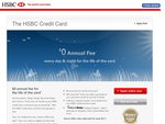 HSBC Credit Card $0 Annual Fee Plus $50 Cash Back!