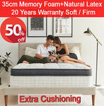 Queen 35cm Extra Cushioning Comfort Pocket Spring Latex Combined Memory Foam Mattress $332 Delivered @ LuxuryFlex eBay