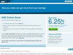 ANZ Online Saver with 6.25% Interest Rate