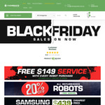 Black Friday - up to 70% off Accessories, 20% off Refurbished Machines and Free $149 Service with All Robots @ Robot Specialist