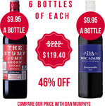 d'Arengberg Stump Jump and Doc Adams Tempranillo Pack Save 46% @ $9.95 a Bottle ($119.40 a Case) @ WINENUTT