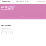40% off Sitewide @ Calvin Klein