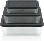 Pyrex Simply Store 3 Piece Set Grey Rectangular (w/ BPA Free Lid) $19.90 (was $32.99) + Delivery ($0 with Prime) @ Amazon AU
