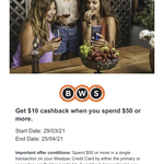 Spend $50 at BWS Online, Get $10 Cash Back with Westpac Credit Cards
