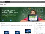 Apple Back to Uni Offer - Buy a Mac from The Education Apple Store, Get $100 iTunes Card