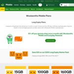$200 160GB 365-Day Prepaid Starter Pack for $180 (Save $20) Delivered @ Woolworths Mobile (Online Only)