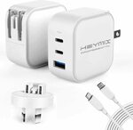 HEYMIX 66W 3-Port GaN Charger + 100W PD Cable + AU Adapter + 20W USB-C + A Wall Charger $43.98 Delivered @ HEYMIX Amazon AU