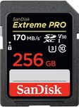 SanDisk Extreme Pro SDXC UHS-I Card 64GB $24.99, 128GB $39.99, 256GB $73.79 + Postage ($0 with Prime / $39 Spend) @ Amazon AU