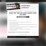 [NSW] Sound West Sydney: Music and Technology Conference (Thursday August 25th) $52.80 @ Sound West Sydney
