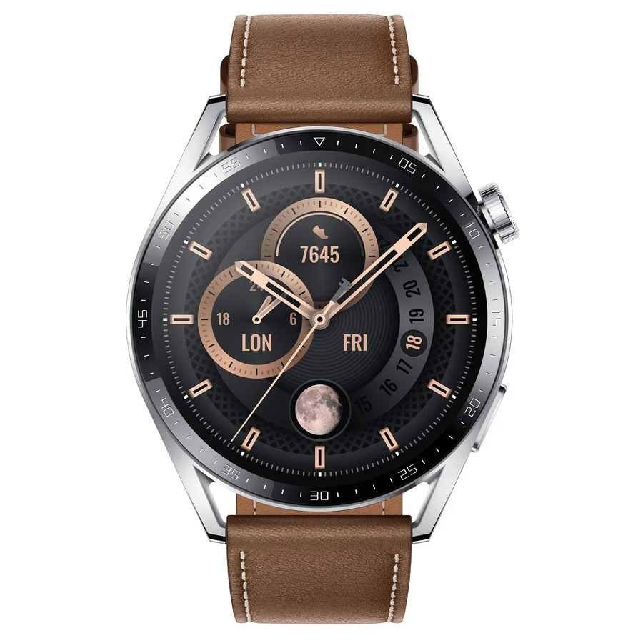 Huawei Watch GT 3 Classic 46mm Stainless Steel with Brown Band