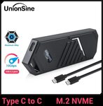UnionSine KFS102 M.2 NVMe 10Gbps USB-C SSD Enclosure US$7.79 (~A$12.09) Delivered @ Factory Direct Collected Store AliExpress