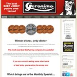 Buy Any 200g Bag of Geronimo Jerky for $20 and We Will Throw in a Sample Pack of All Flavours