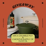 Win a Crumble Baby Round Dutch Oven in Broccoli Green & 2 Months Supply of Olive Oil from Mamanutritionist