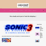 Win a Family Movie Pass to ‘Sonic The Hedgehog 3’ Thanks to Gold Coast Magazine