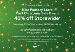 Nike Factory Store - 40% OFF storewide sale - 27 Dec 2008 (Auburn - NSW)