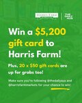 Win a $5,200 Harris Farm Gift Card or 1 of 20 $50 Gift Cards from The Daily Australia + Harris Farm [NSW/ACT/QLD]