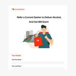 [DoorDash] Refer a Current Dasher to Deliver Alcohol, Referer and Referee Both Get $50 (Current Dashers Only)