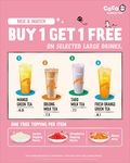 [NSW] Buy 2 Selected Drinks and Get Lower Priced Drink Free (Selected Drinks, Toppings and Stores) @ Coco Bubble Tea