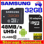 Samsung 32GB Micro SD Class 10 SD Adapter 48MB/s - $25.90, 16GB Micro SD Class 10 - $11.95