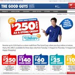 Up to $250 Store Credit + $2 Delivery @ The Good Guys 13-15 Aug (Online & Instore)