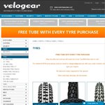 Free Bike Tube with Every Bike Tyre Purchase at Velogear