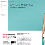 Myer $20 off Your Chosen Purchase of $30 or More Via Myer One App - EXISTING MEMBERS ONLY