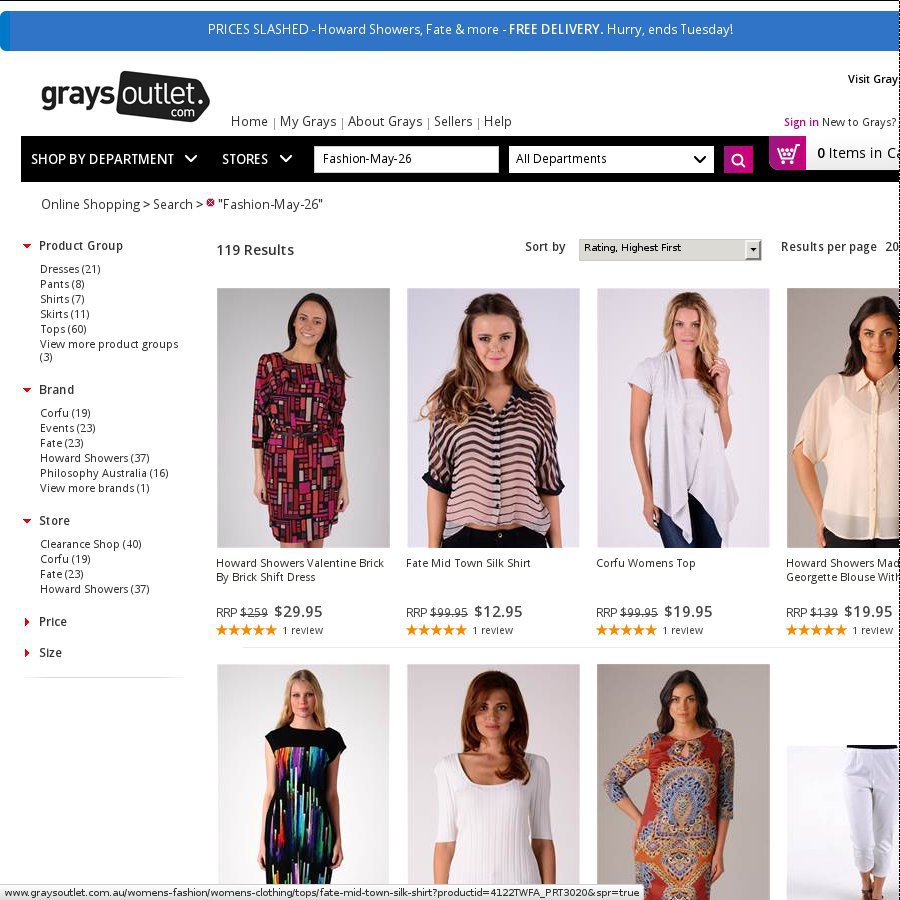 Grays Outlet Womens Clothing Prices Reduced and Free Shipping - OzBargain