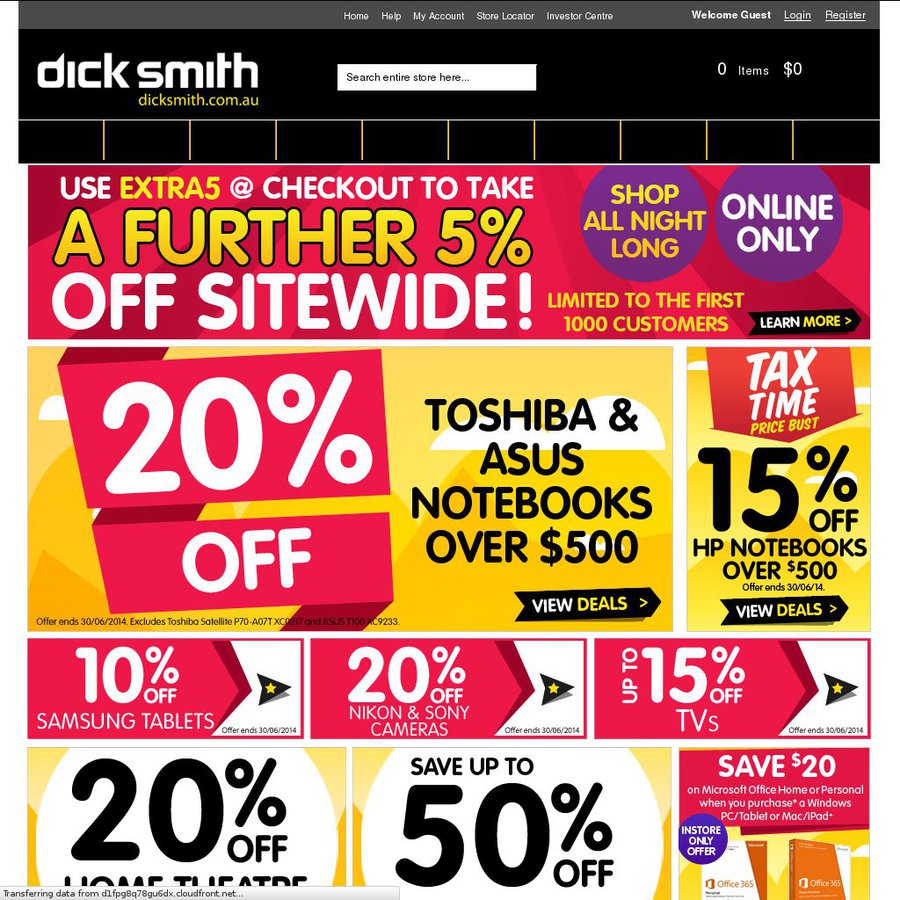 Get an Extra 5% off Site Wide @ DickSmith Using Code - OzBargain