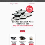 8 Piece Ceramax Ceramic Cookware Set@Kogan for $69 + Free Shipping