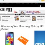 Win 1 of 2 Samsung Galaxy S5 Phones + 3 Months Usage from Amaysim & Gourmet Traveller