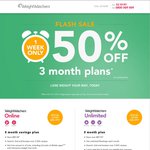 Weight Watchers 50+% off 3-Month Plans