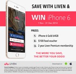 Win an iPhone 6 (64GB) or $100 Food Voucher from Liven