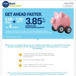 ME Bank: 3.85% Interest on Savings for 4 Months + 5% Cash Back for 6 Months (New Customers)
