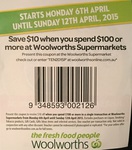 Save $10 When You Spend $100 at Woolworths Instore and Online