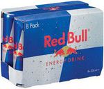 Red Bull Energy Drink Multi Pack 8x250ml for $10 Woolworths