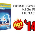Finish Powerball Classic 110 Pk $14.99 ($0.14pc) at Overflow QLD