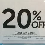 20% off iTunes Gift Cards @ Target