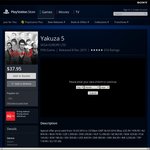 Yakuza 5 PS3 $38 on PS Store (Save $22)