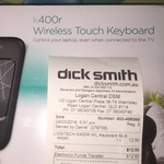 Logitech K400r Wireless Touch Keyboard $12.50 @ Dick Smith Instore