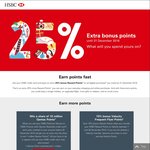 25% Extra Bonus Points for All Purchases on HSBC Credit Cards until 31st December