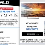 EB Games Email Promotion - Sony Bravia X8000D 49" 4K HDR TV - $999 (Save $1100) 43" 4K HDR TV - $799 (Save $1000) @ Sony Online