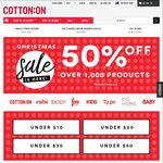 Cotton On - Extra 20% Off Typo items from 80c, Kids from $3.20, Mens from $2.40, Womens from $4 Free Shipping Min Order $55