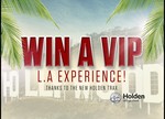 Win a VIP Experience for 2 in LA Worth $34,500 from Nova/Holden Trax [NSW/QLD/SA/VIC/WA]