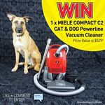 Win a MIELE C2 Cat & Dog Powerline Vacuum Cleaner Worth $529 from Australian Dog Lover