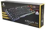 Corsair K70 RGB LUX Brown/Red Switch $175.20 Delivered @ Dick Smith/Kogan eBay