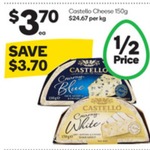 1/2 Price Castello Cheese 150gm $3.70 @ Woolworths (12/4)