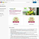 Woolworths Online eVouchers @ eBay | $180 eVoucher for $150 | $240 eVoucher for $200 | Single Use / Redeem by May 31